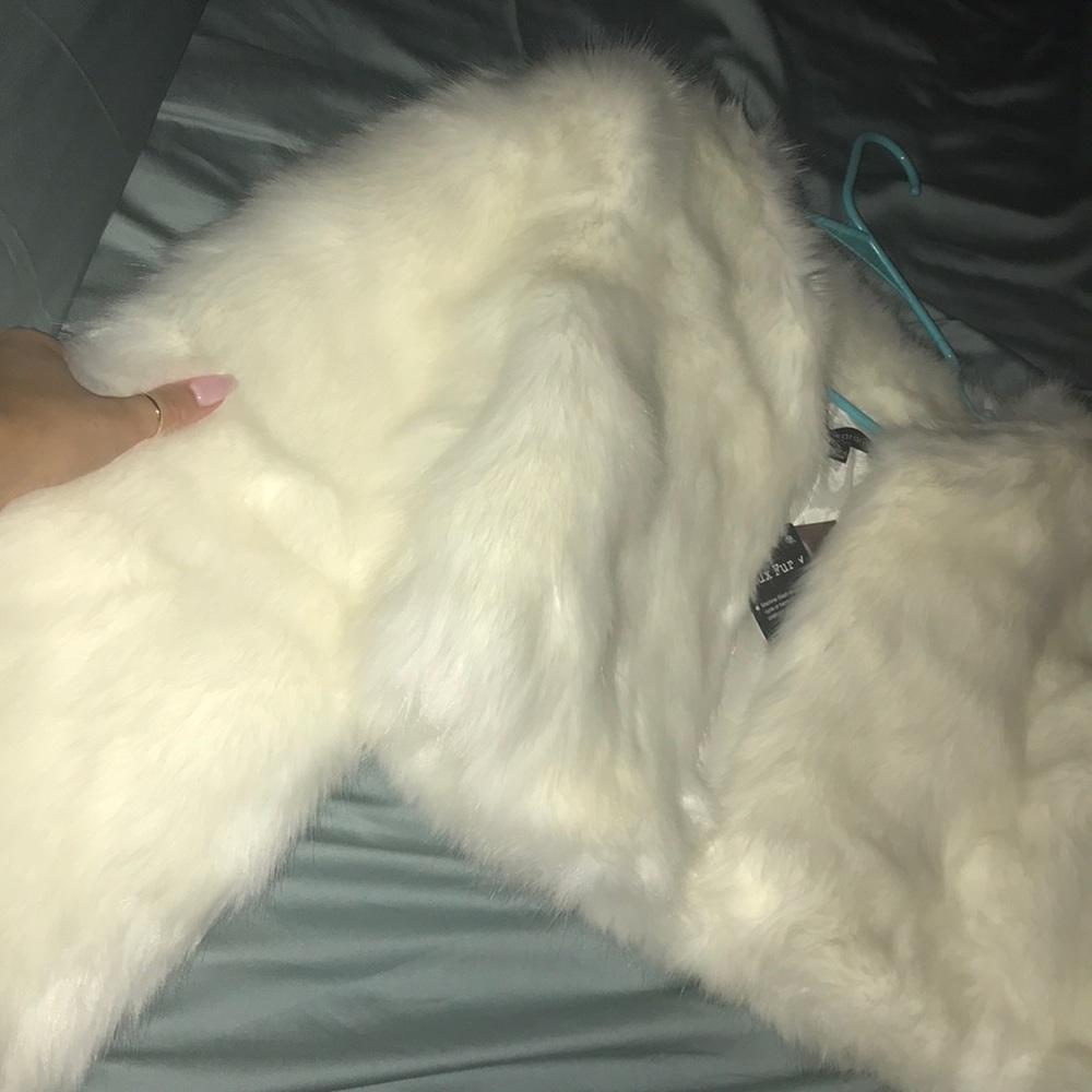 White faux fur Jacket